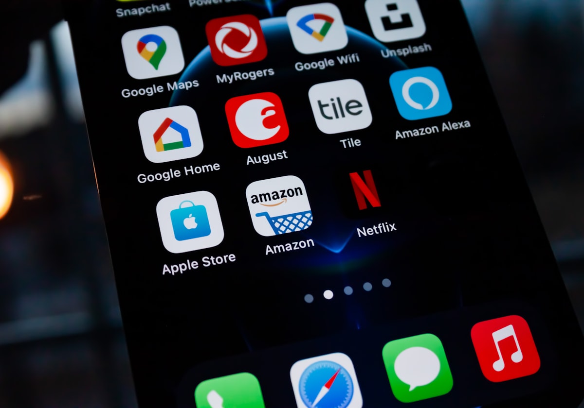 iPhone met apps op het startscherm